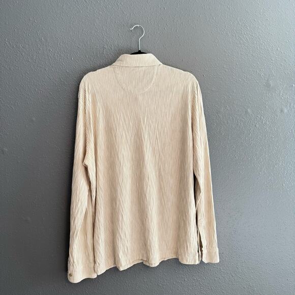 Left Coast Tee Stripped Button Down Size L - Picture 2 of 5